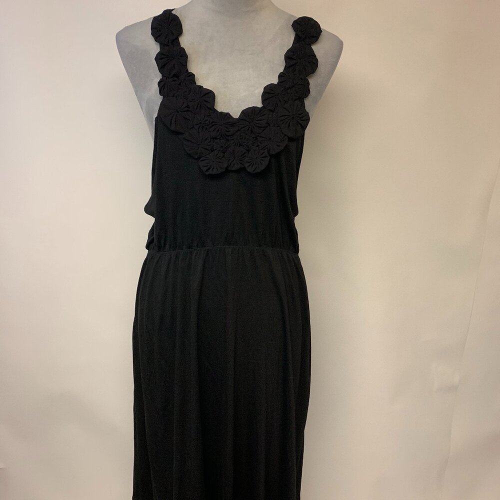 Spiegel Dress  Black Vintage 80s Halter Vacation Resort Cruise Womens SZ XL
